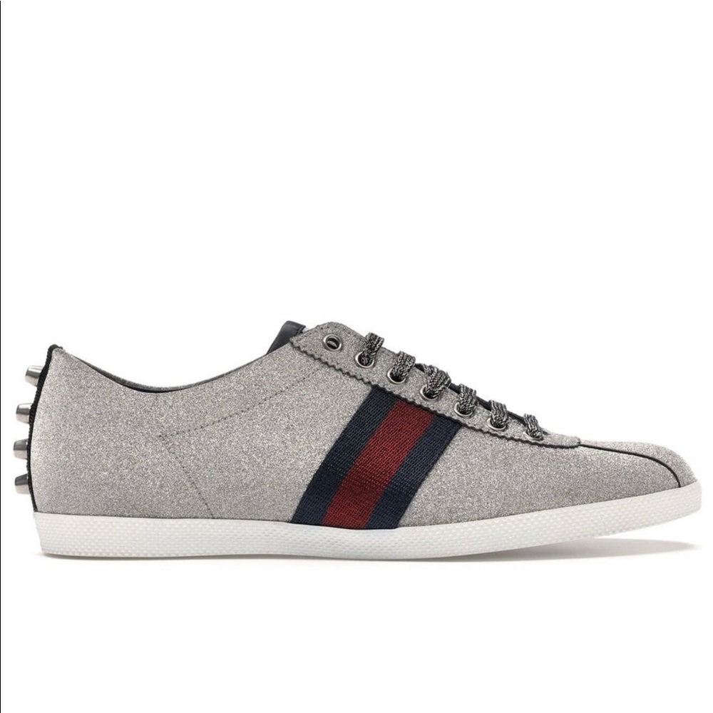 GUCCI METALLIC TRAINER SNEAKERS
